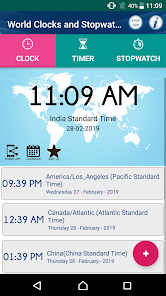 Captura de Pantalla 1 World Clocks with Timer & Stop android