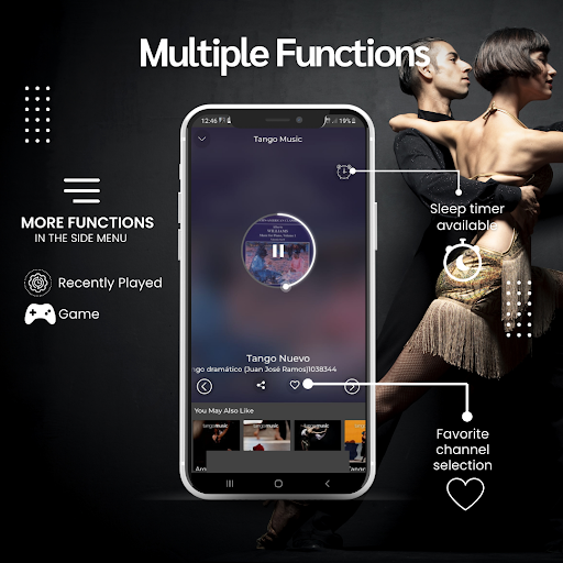 Screenshot of Tango music app