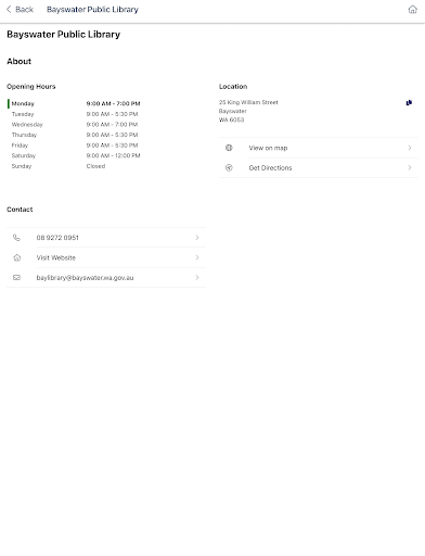 City of Bayswater Libraries screenshot 17