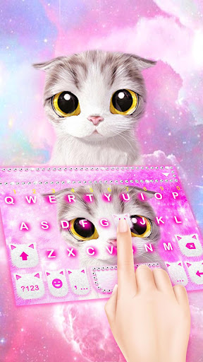 Android application Pink Cat Keyboard Theme screenshort