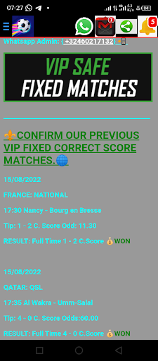 ACCURATE CORRECT SCORES