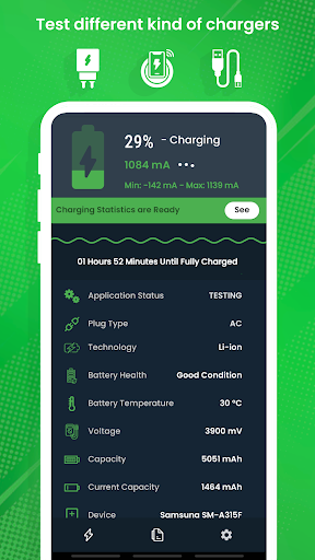 Android application Charger Tester & Ampere Meter screenshort