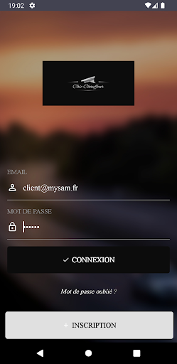 Android application Chic Chauffeur screenshort