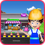 Kids Pharmacy Shop Construction icon