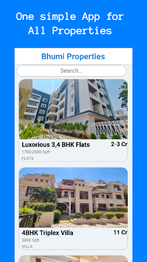 Android application Bhumi Properties: Buy | Sell screenshort