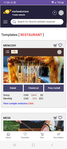 MoliWebstore Screen 2