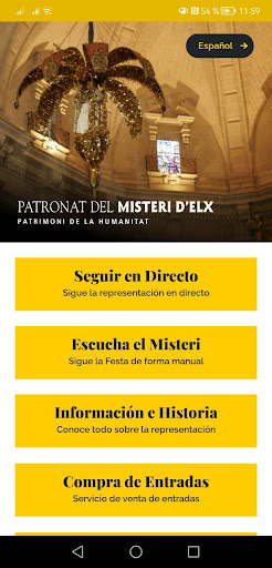 Android application Misteri d'Elx screenshort