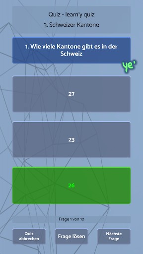 learny quiz Screen 2