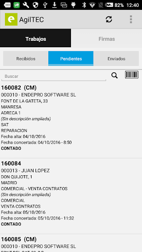 Android application Endepro AgilTEC / Avangest screenshort