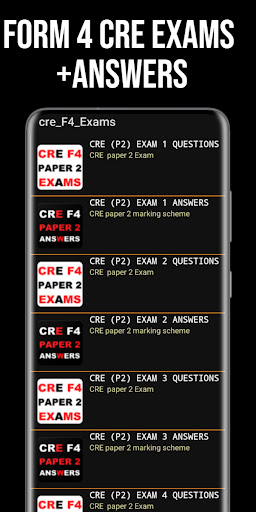 Android application Cre Form 4 Exams + Answers screenshort