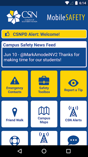 Android application Mobile Safety - CSN screenshort