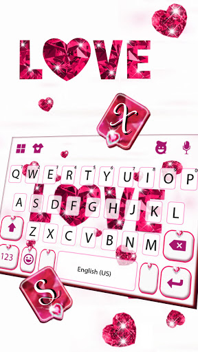 Diamond Love Keyboard Backgrou Screen 3