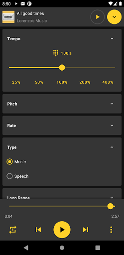 Reverse Music Player Screen 3