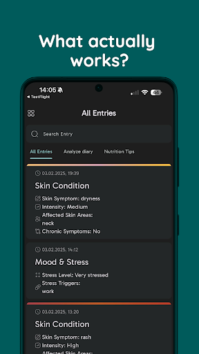 Screenshot of SkinLog - Your Skin Care Diary