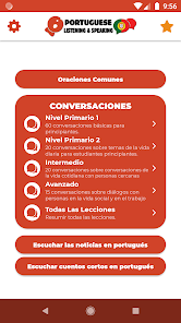Captura de Pantalla 1 Portuguésーescuchando・hablando android