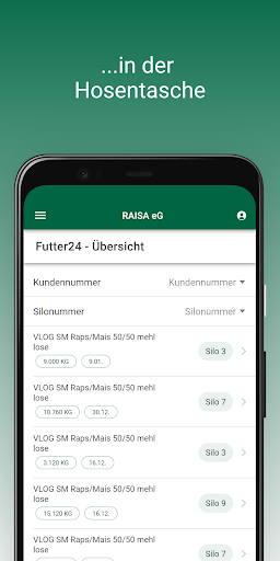 Android application RAISA eG screenshort