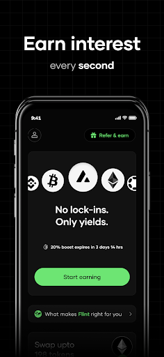 Flint: Earn Crypto, BTC, ETH Screen 3