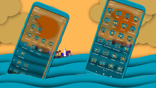 Sunrise Ocean Vector Theme Screenshot 3 - AppWisp.com