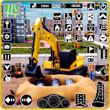 Real Excavator Construction 3D icon