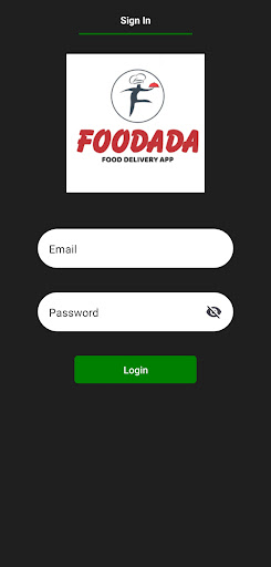 Android application Foodada Admin screenshort