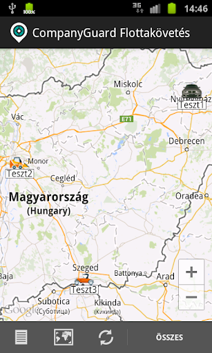 Android application CompanyGuard Flottakövetés screenshort