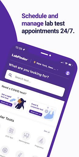 Android application LabFinder screenshort
