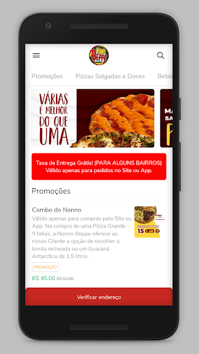 Android application Nonno Beppe Pizzaria screenshort
