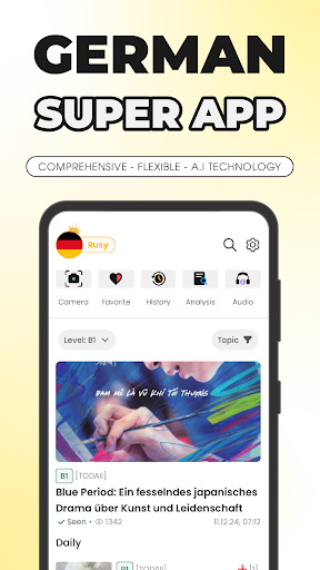 Screenshot of Todaii: Learn German A1-C1