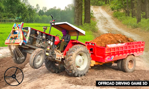 3D Tractor Trolley Farming Sim
