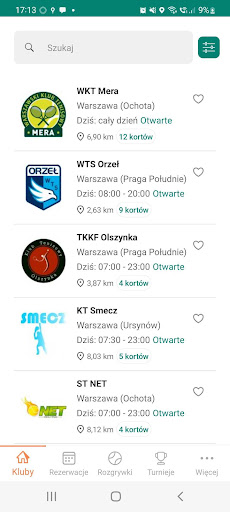 Android application Kluby.org screenshort