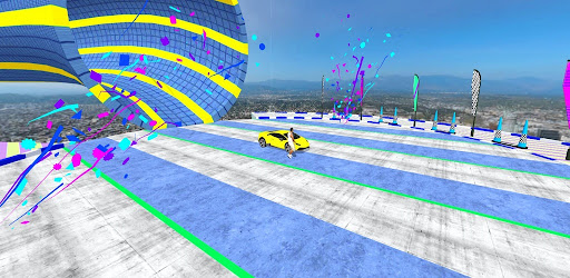 Android application Turbo Mega ramp car stunt screenshort