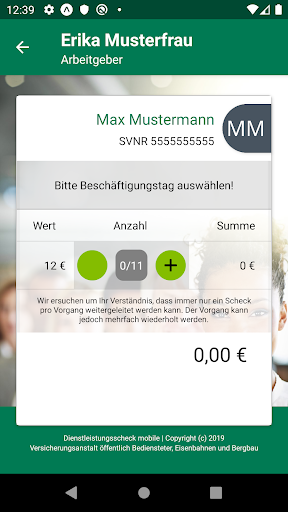 DLS - Dienstleistungsscheck Screen 3