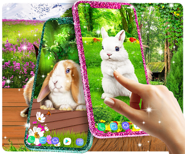 Cute bunny live wallpaper 19.8grad APK screenshots 2