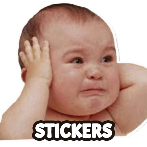 funny meme face of a cute boy crying - sticker memes | Magnet