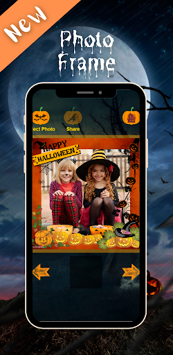 Happy Halloween Wishes and Photo Frame