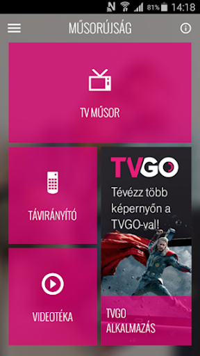 Android application Műsorújság screenshort