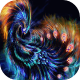 Bright peacock live wallpaper icon