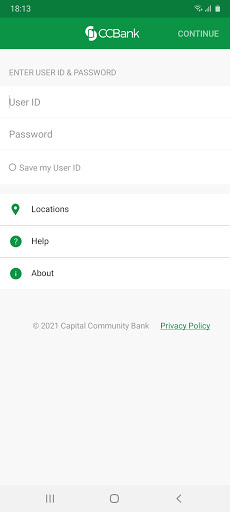 Android application CCBankUtah screenshort