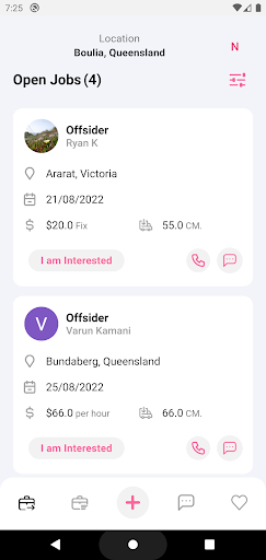 Android application Get Staffed screenshort