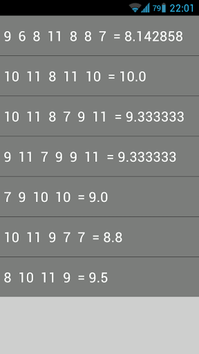 Average mark Screen 2