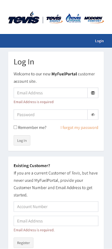 Android application Tevis Energy screenshort