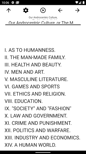 Android application Book, Our Androcentric Culture screenshort