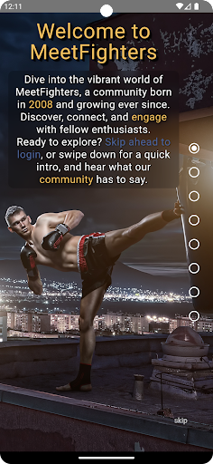 Android application MeetFighters screenshort