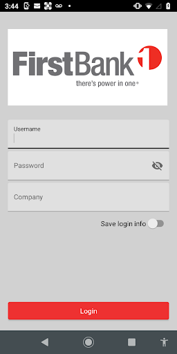 Android application First Bank mRDC screenshort