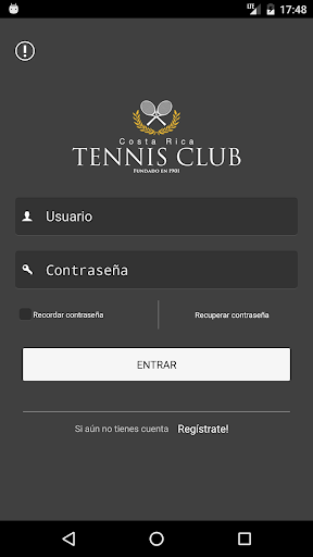 Android application Costa Rica Tennis Club screenshort