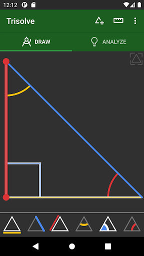 Trisolve: Triangle Calculator Screen 2