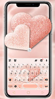 screenshot of Glitter Rose Gold Hearts Keybo