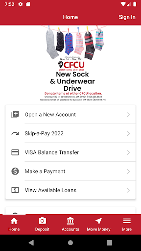 Android application Cheney Federal Credit Union screenshort