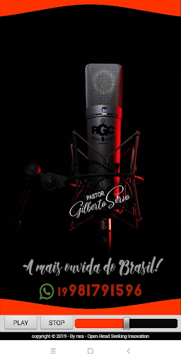 Android application Rádio Gospel Campinas RGC screenshort