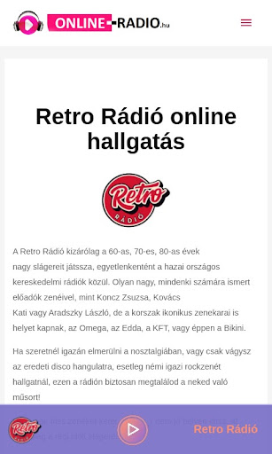 Online Rádiók hallgatása Screen 3